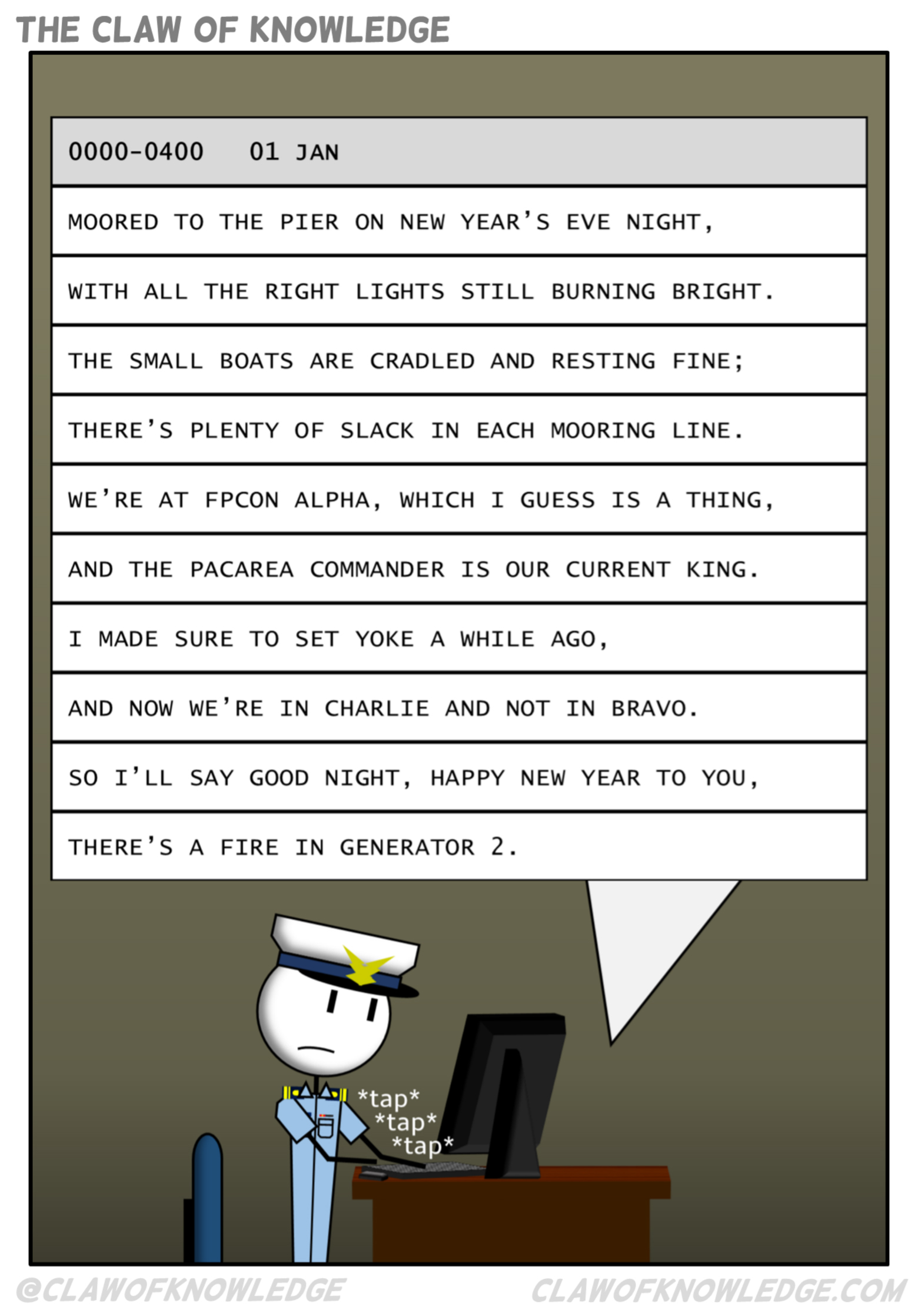 New Year's Log