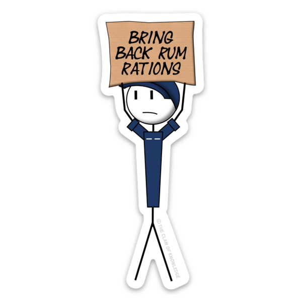 Bring Back Rum Rations Sticker